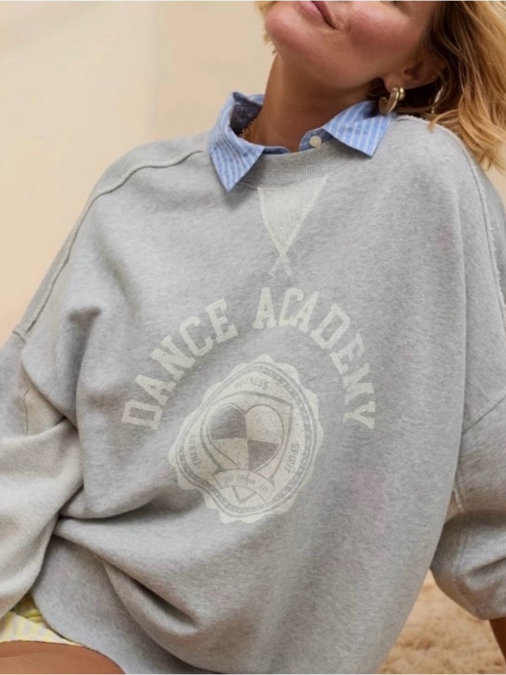 Aerie Dance Academy Big Chill Crew Sweatshirt Size M